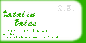 katalin balas business card