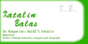 katalin balas business card